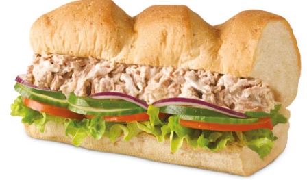 Subway Tuna Menu