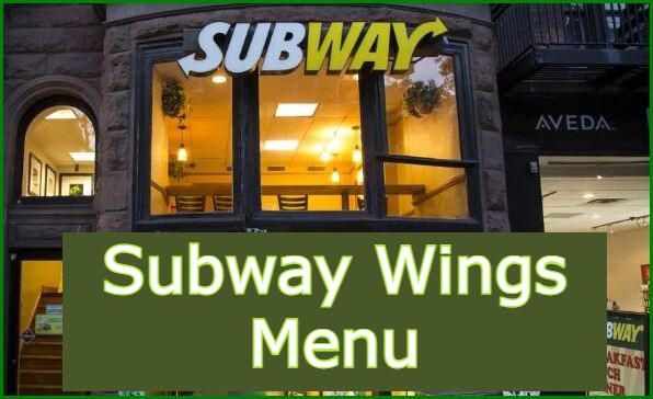 Subway Wings Menu