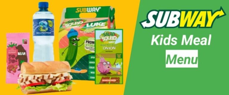 Subway Kid’s Meal Menu